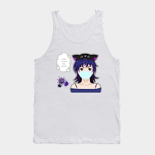 Kawaii girl and virus. Manga style. Wash your hands Tank Top